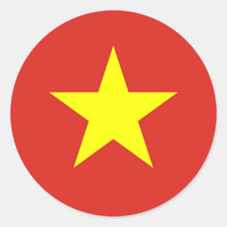 Flag of Vietnam - Quốc kỳ Việt Nam Classic Round Sticker