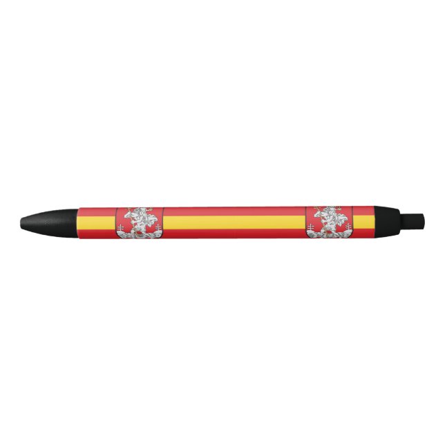 Flag of Vilnius, Lithuania Black Ink Pen (Front)