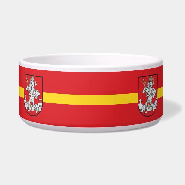 Flag of Vilnius, Lithuania Bowl (Front)