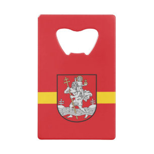 Flag of Vilnius, Lithuania Credit Card Bottle Open Opener