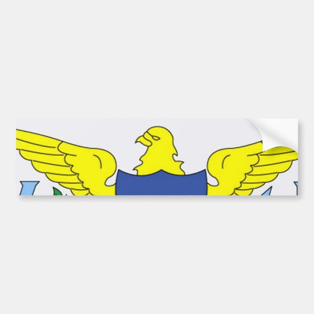 Flag of Virgin Islands Bumper Sticker (Front)