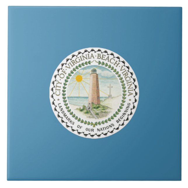 Flag of Virginia Beach (Virginia, USA) Tile (Front)