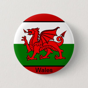 Flag of Wales 2 Inch Round Button