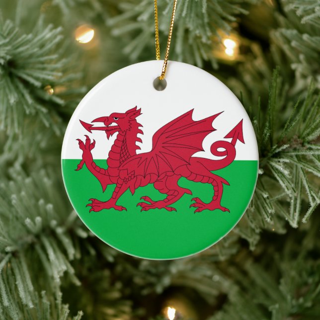Flag of Wales (Cymru) Ceramic Ornament (Tree)