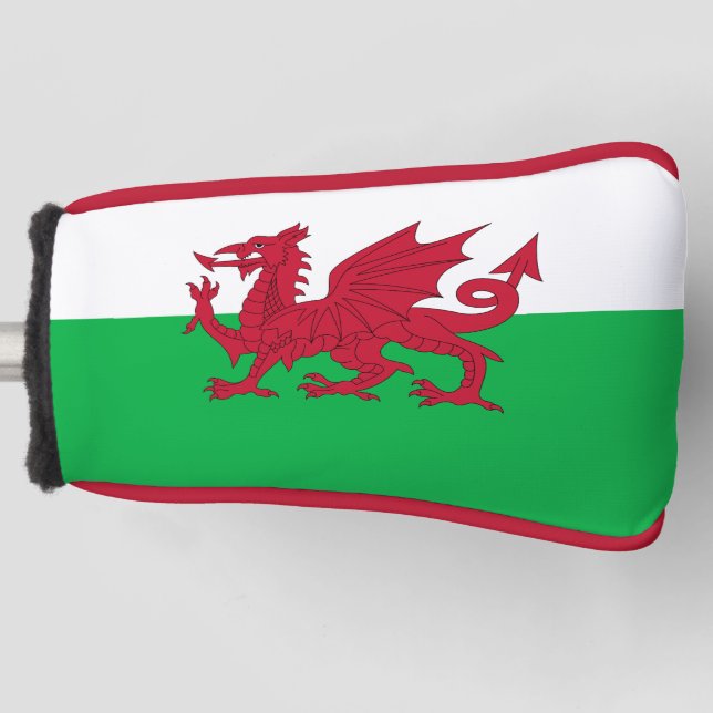 Flag of Wales (Cymru) Golf Head Cover (Front)