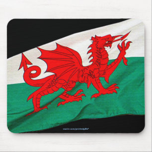 Flag of Wales Red Dragon Patriotic World Flag Mouse Pad
