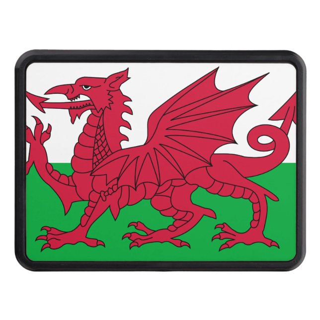 Flag of Wales Trailer Hitch Cover (Front)