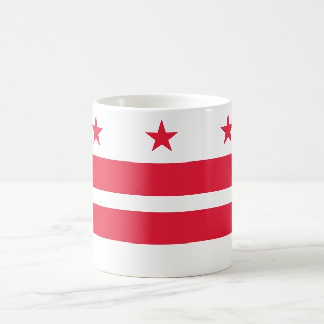Flag of Washington D.C. (District of Columbia) Coffee Mug (Center)