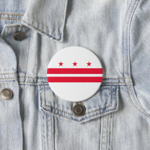 Flag of Washington (District of Columbia) 3 Inch Round Button