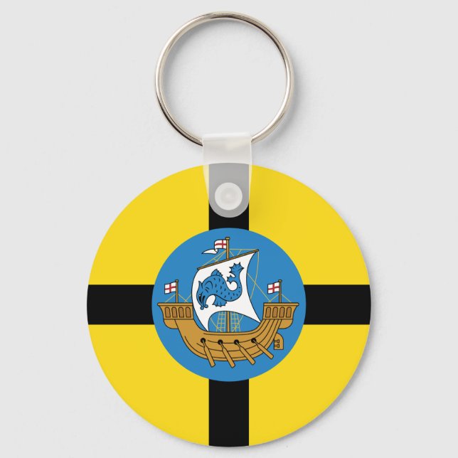 Flag of Wellington City, New Zealand Keychain (Front)