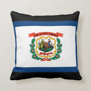 Flag of West Virginia Throw Pillow
