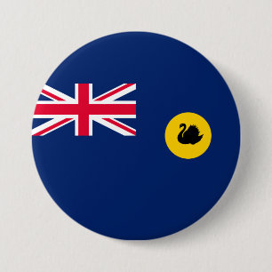 Flag of Western Australia State 3 Inch Round Button