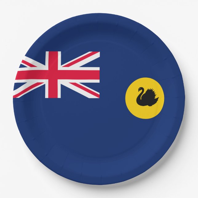 Flag of Western Australia State Paper Plate (Front)