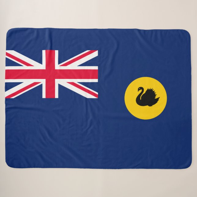 Flag of Western Australia State Sherpa Blanket (Front (Horizontal))