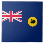 Flag of Western Australia State Tile<br><div class="desc">This design features the flag of Western Australia, which is a state occupying the western portion of Australia, excluding the country's external territories. The state of Western Australia is bounded by the Indian Ocean to the north and west and the Southern Ocean to the south; it borders the state of...</div>