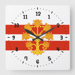 Flag of Westmorland Square Wall Clock