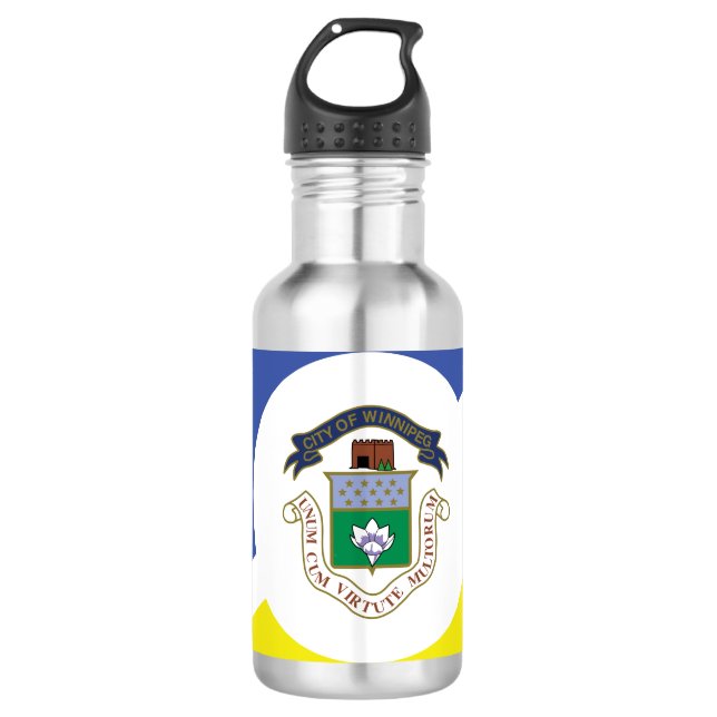 Flag of Winnipeg, Manitoba 532 Ml Water Bottle (Front)