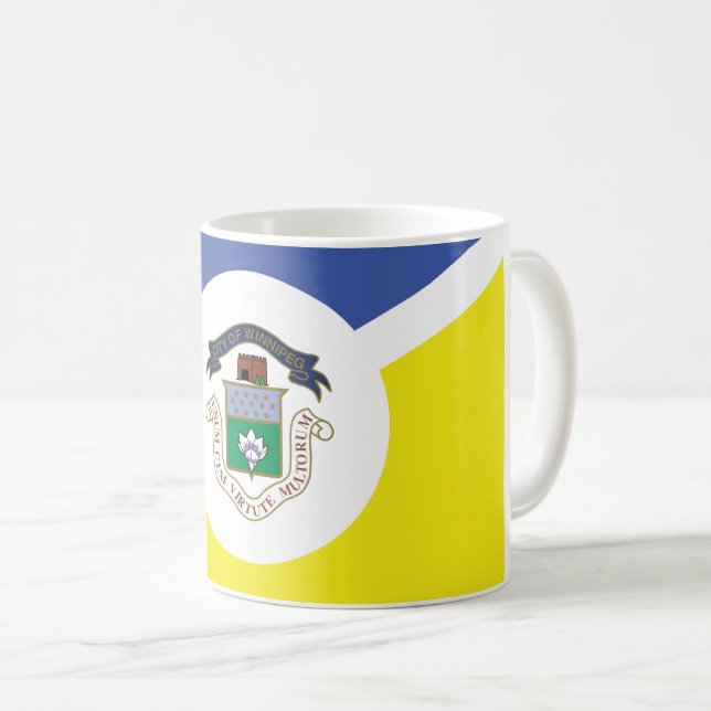 Flag of Winnipeg, Manitoba Coffee Mug (Front Right)