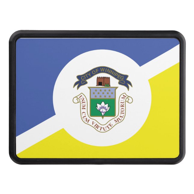 Flag of Winnipeg, Manitoba Trailer Hitch Cover (Front)