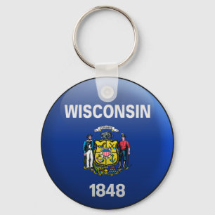 Flag of Wisconsin Keychain