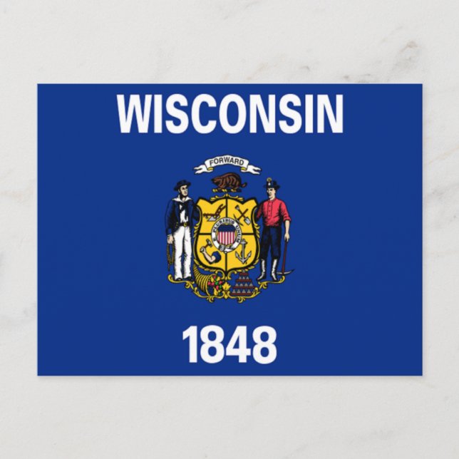 Flag of Wisconsin Postcard (Front)