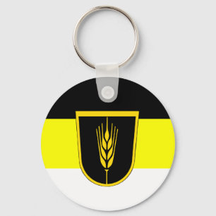 Flag of Wolgadeutsche (black/yellow/white version) Keychain