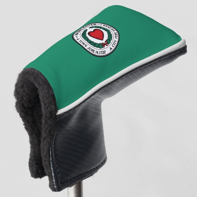Flag of Worcester, Massachusetts Golf Head Cover (3/4 Front)