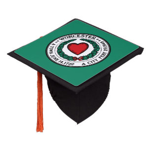 Flag of Worcester, Massachusetts Graduation Cap Topper