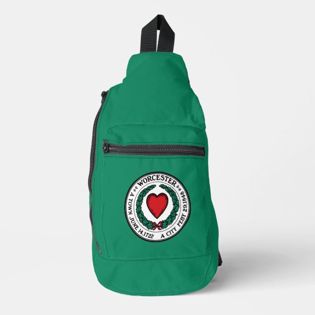 Flag of Worcester, Massachusetts  Sling Bag (Front)