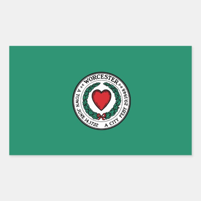 Flag of Worcester, Massachusetts Sticker (Front)