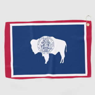 Flag of Wyoming Golf Towel