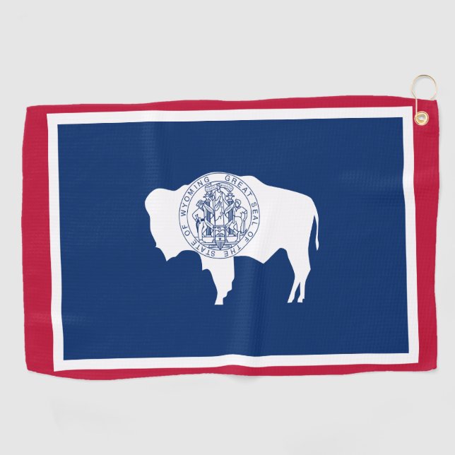 Flag of Wyoming Golf Towel (Horizontal)