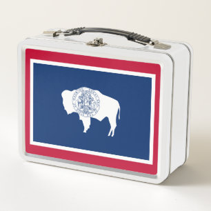 Flag of Wyoming Metal Lunch Box