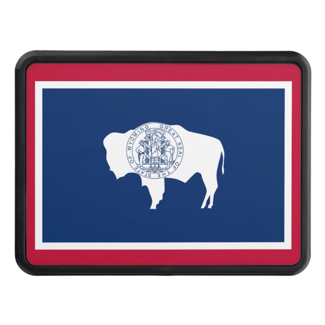 Flag of Wyoming Trailer Hitch Cover (Front)