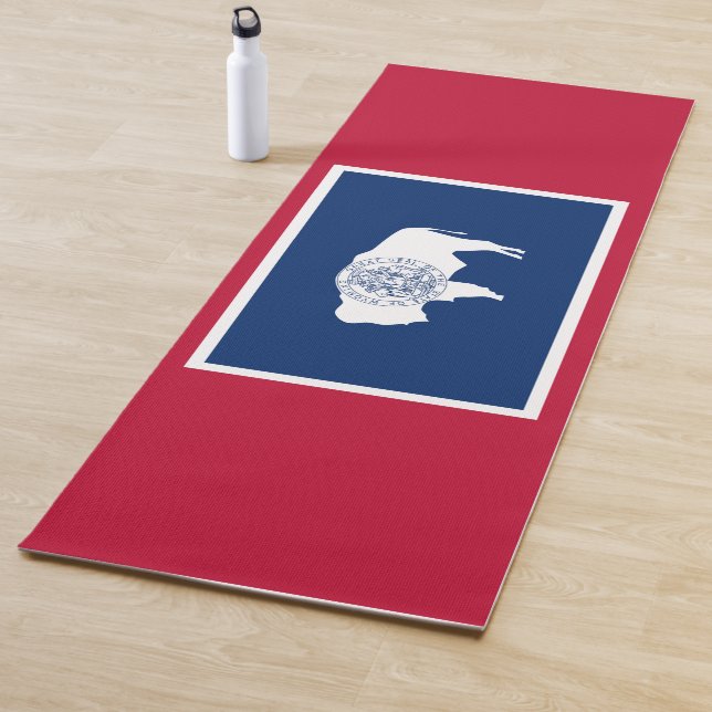 Flag of Wyoming (US State) Yoga Mat (In Situ)