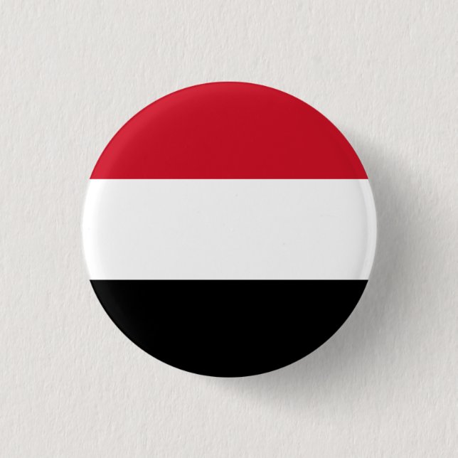 Flag of Yemen 1 Inch Round Button (Front)