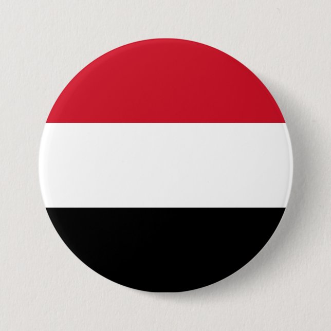 Flag of Yemen 3 Inch Round Button (Front)