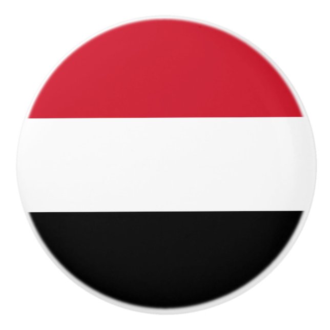 Flag of Yemen Ceramic Knob (Front)