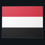 Flag of Yemen Notepad<br><div class="desc">This design features the national flag of Yemen (officially known as the Republic of Yemen), which is a country at the southern end of the Arabian Peninsula in Western Asia. Yemen is bordered by Saudi Arabia to the north, the Red Sea to the west, the Gulf of Aden and Guardafui...</div>