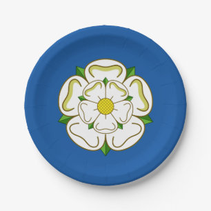 Flag of Yorkshire Athletic Headband Paper Plate