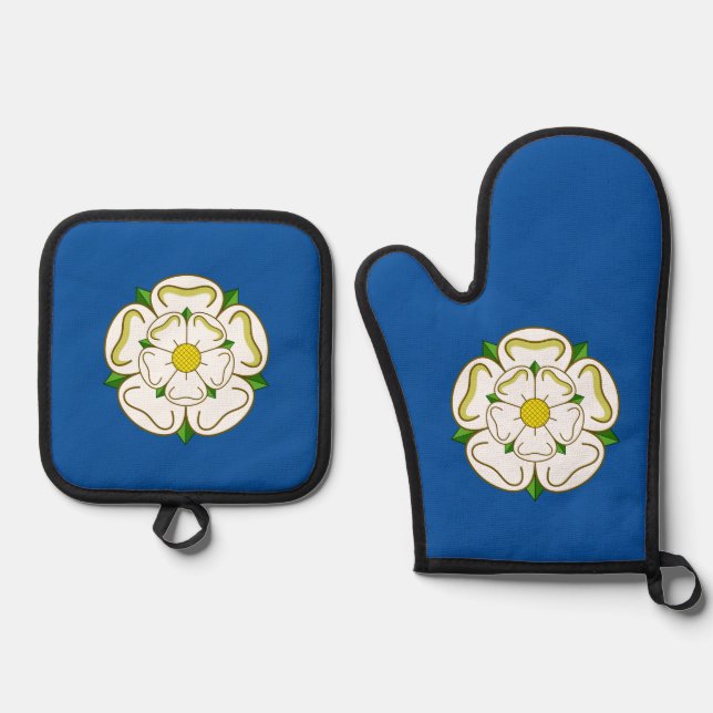 Flag of Yorkshire  Oven Mitt & Pot Holder Set (Front)