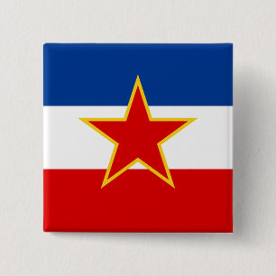 Flag of Yugoslavia 2 Inch Square Button