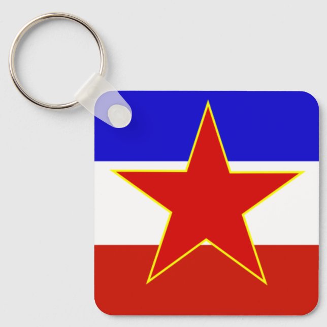 Flag of Yugoslavia Keychain (Front)