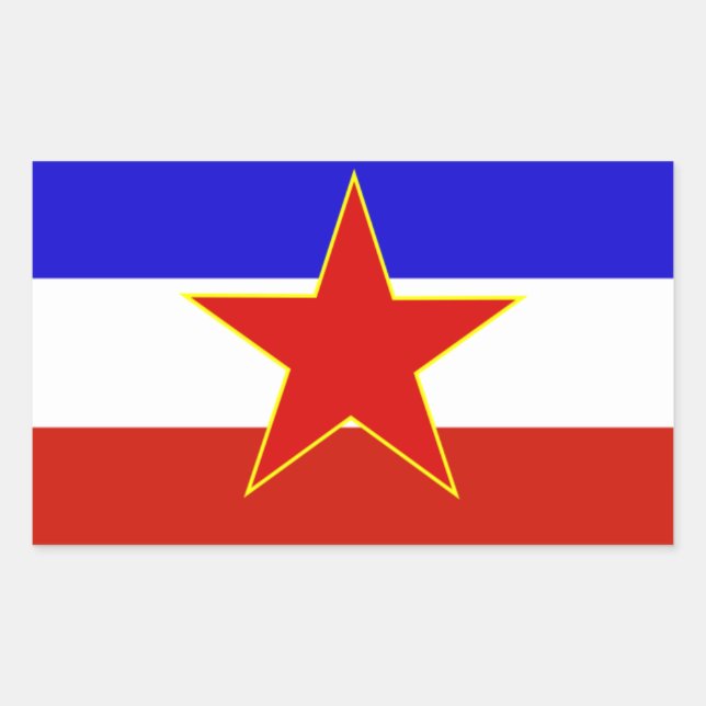 Flag of Yugoslavia Sticker (Front)
