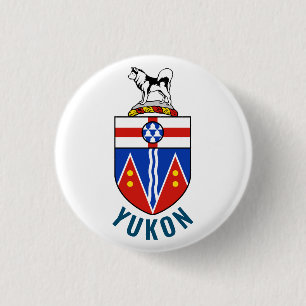 Flag of Yukon Territory - Canada 1 Inch Round Button