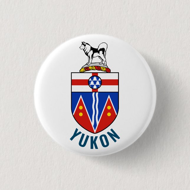 Flag of Yukon Territory - Canada 1 Inch Round Button (Front)