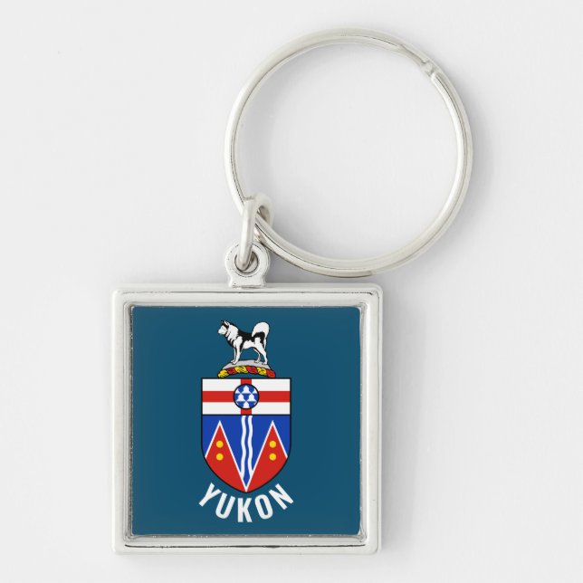 Flag of Yukon Territory - Canada Keychain (Front)