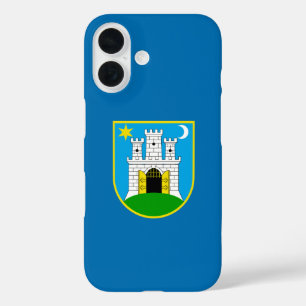 Flag of Zagreb, Croatia iPhone 16 Case