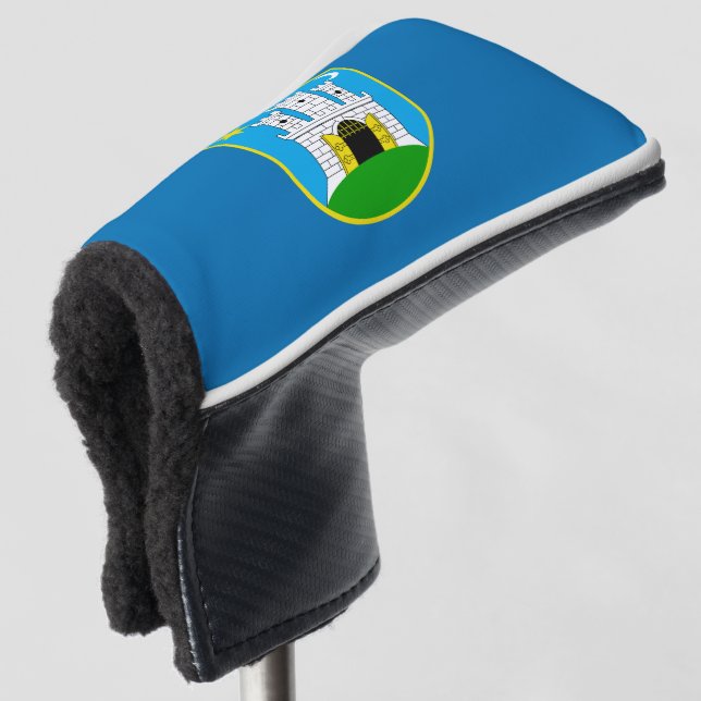 Flag of Zagreb, Croatia Golf Head Cover (3/4 Front)