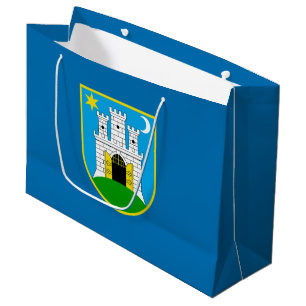 Flag of Zagreb, Croatia Large Gift Bag
